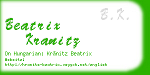 beatrix kranitz business card