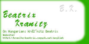 beatrix kranitz business card